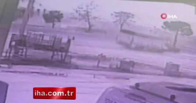 34 kişinin yaralandığı otobüs kazası güvenlik kamerasında