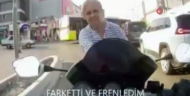 Dikkatsiz kadının ezilmekten son anda kurtuldu