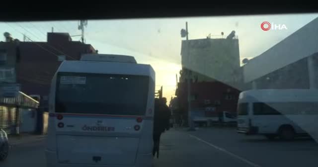 Dolmuşta tehlikeli yolculuk