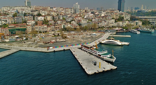 İlk etabı açılan Kabataş Meydanı ve Transfer Merkezi Projesi havadan görüntülendi
