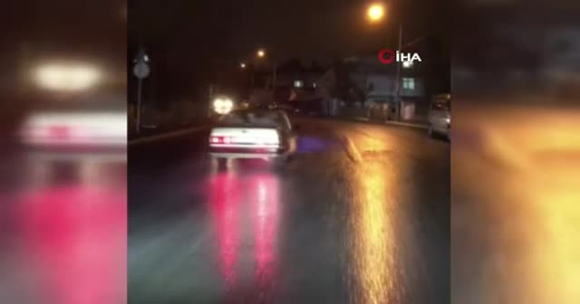 İstanbul’da asker konvoyunda “drift” terörü kamerada