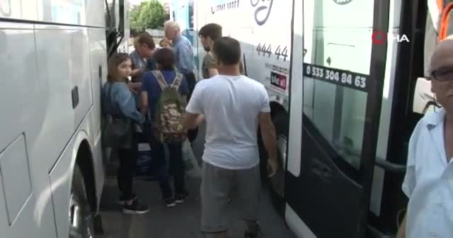 15 Temmuz Demokrasi Otogarı'nda dönüş yoğunluğu havadan görüntülendi