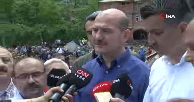 Soylu: 'Sel felaketinde hayatını kaybedenlerin sayısı 4'e yükseldi'