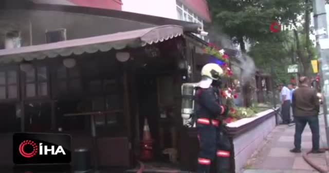 Başkent'te restoranda yangın çıktı
