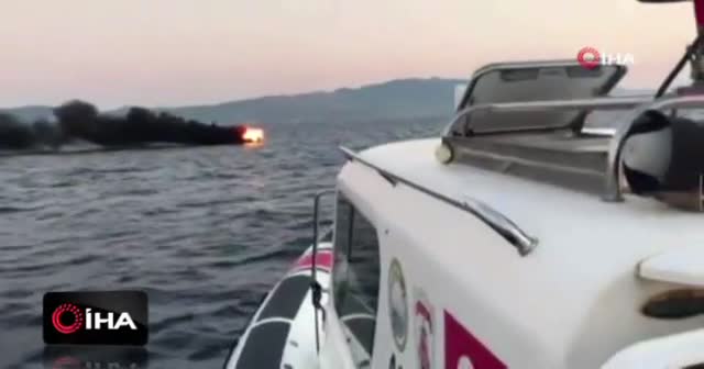 Bodrum'da yaşanan tekne yangınının görüntüleri ortaya çıktı
