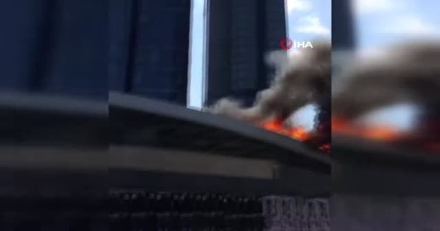 İstanbul Zincirlikuyu'da korkutan yangın
