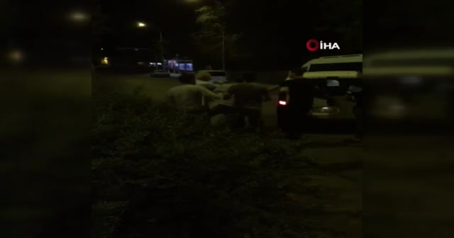 Kaza yapan sürücülerden tekme tokat kavga