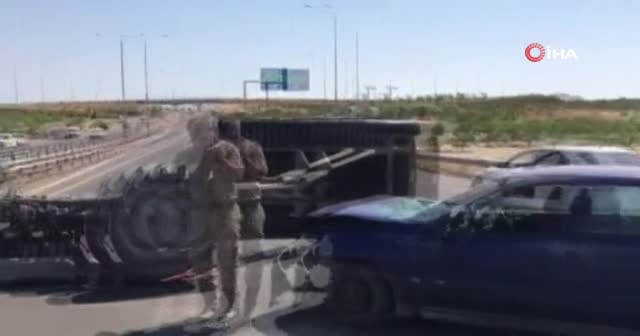 14 kişinin yaralandığı zincirleme kazanın görüntüleri ortaya çıktı