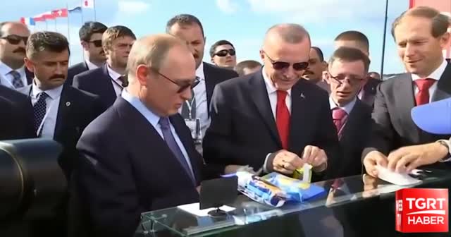 Putin'den Cumhurbaşkanı Erdoğan'a dondurma ikramı