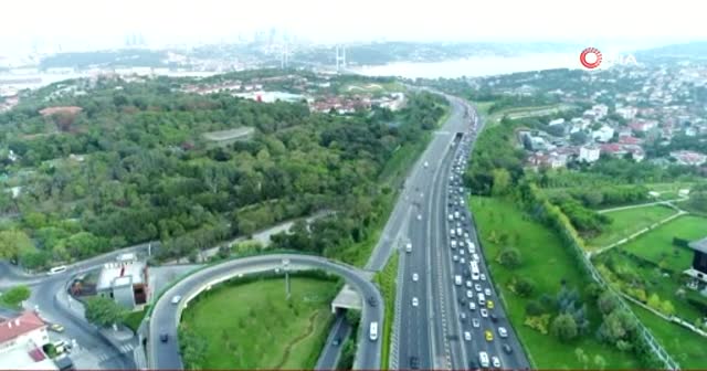 İstanbul trafiğinde son durum havadan görüntülendi