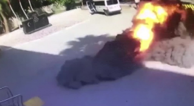 Roketin düşme anı kamerada