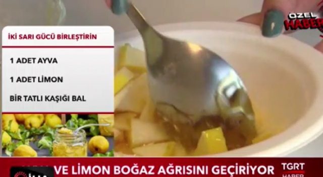 Boğaz ağrısına doğal reçete