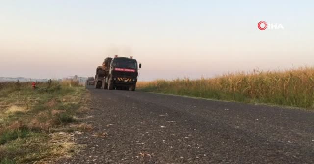 Ortak devriye öncesi sınır hattına tank sevkiyatı