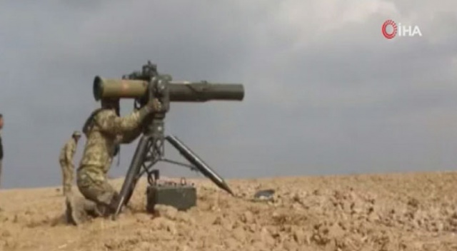 Tel Tamr’da SMO askerlerinin YPG'li teröristlerle çatışma anı görüntülendi