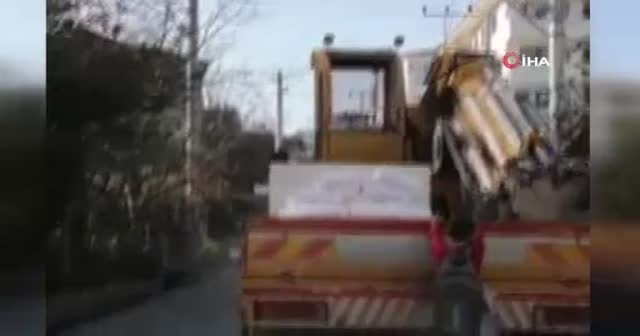 Vinç kasasına tehlikeli yolculuk