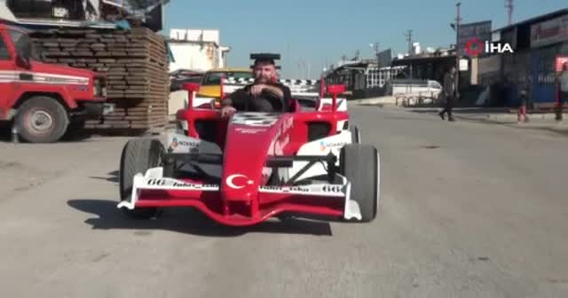 Yozgatlı kaporta ustası kendi imkanlarıyla ‘Formula 1’ aracı yaptı
