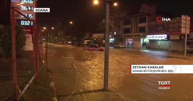 Adana'yı sağanak vurdu