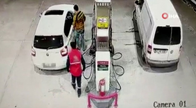 Benzin parasını ödemeden böyle kaçtılar