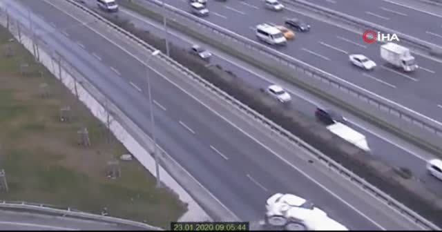 Beton mikseri kazası kamerada