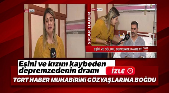 Depremzedenin dramı canlı yayında TGRT Haber muhabirini ağlattı