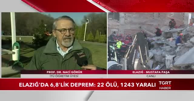 Elazığ depremini 3 ay önce tahmin eden Prof. Dr. Görür TGRT Haber'e konuştu