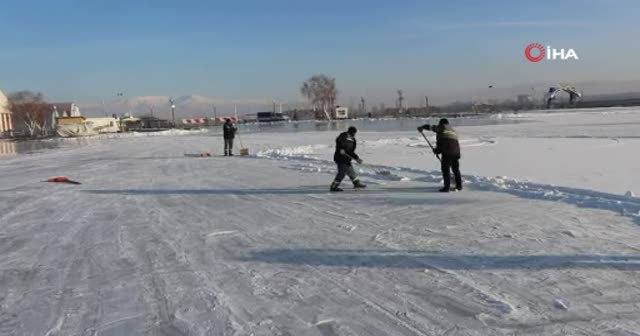 Erzurum’da Sibirya soğukları donduruyor