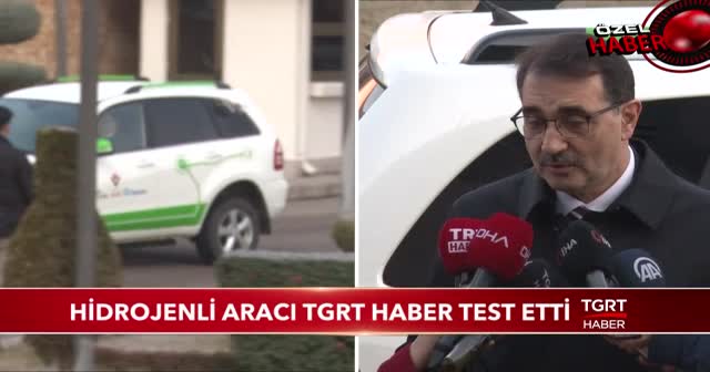 Hidrojenle çalışan aracı TGRT Haber test etti
