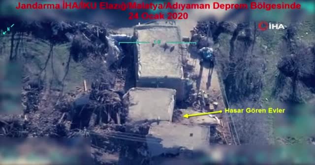Milli İHA’ların gözünden deprem bölgesi