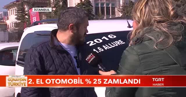 2. el otomobil % 25 zamlandı