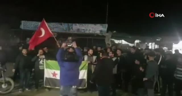 Halep halkından TSK'ya destek gösterisi
