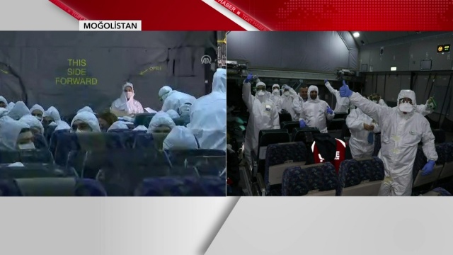 Vuhan'daki 42 kişi tahliye edildi! İşte ilk görüntüler