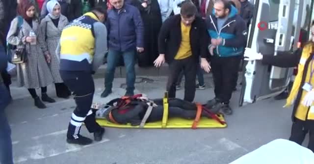 Yaya geçidinde öğrenciye araç çarptı