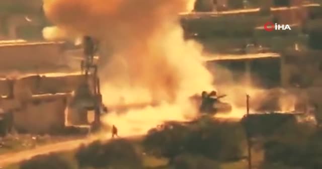 İdlib'de TSK destekli SMO, rejim tankını vurdu