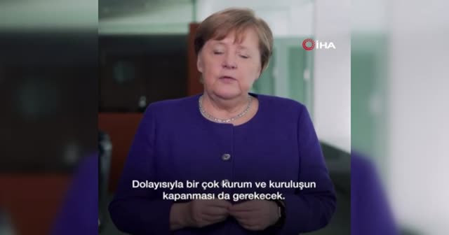 Merkel’den, Türkçe alt yazılı koronavirüs mesajı