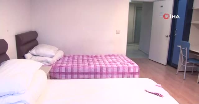 Vatandaşların karantinada kalacağı odalar görüntülendi