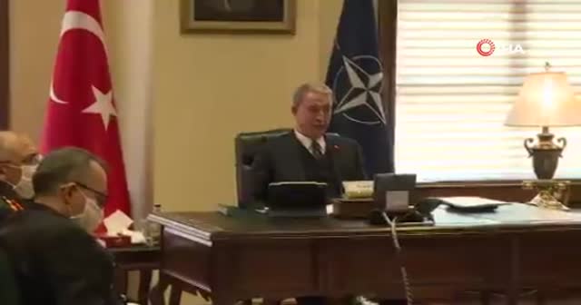 Bakan Akar, video konferansla NATO Savunma Bakanları Toplantısı’na katıldı