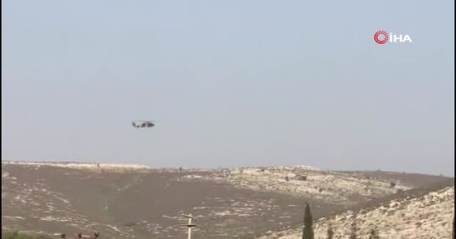 Sınırda helikopter hareketliliği