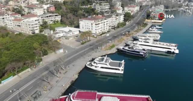 Sokağa çıkma yasağı ile Bebek sahil ve çevresi boş kaldı