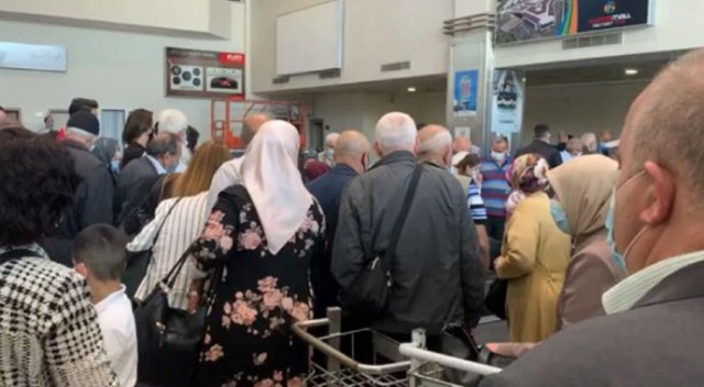 Kayseri havaalanında 'hasta' eden görüntü