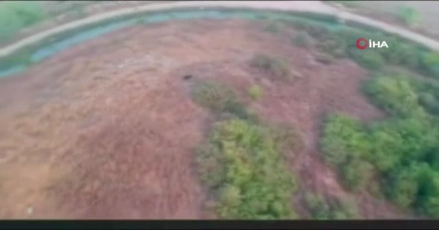 Kaybolan kurbanlık keçiyi drone ile buldular
