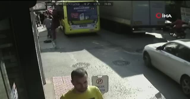 Bursa'da yolcu otobüsünde ölümün teğet geçtiği anlar