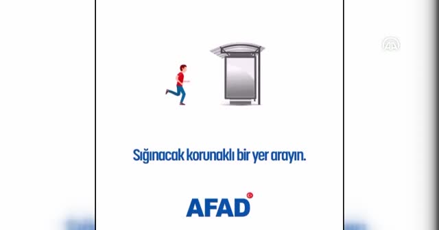 AFAD'dan kum fırtınası anında yapılması gerekenlere ilişkin animasyon