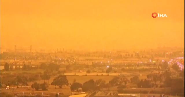 California'daki yangınlar nedeniyle gökyüzü turuncuya büründü