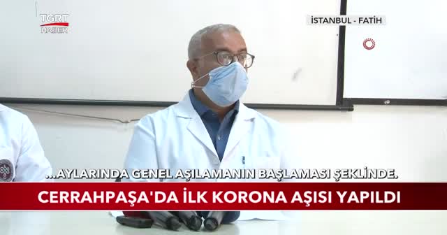 CERRAHPAŞA'DA İLK KORONA AŞISI YAPILDI