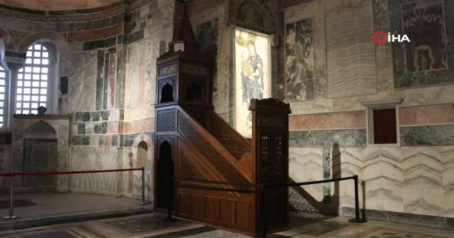 Kariye Camii'nde hazırlıklar tamamlanmak üzere