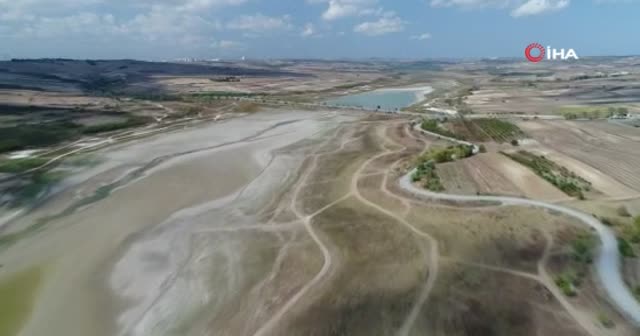 Sazlıdere Barajı’nda korkutan görüntü
