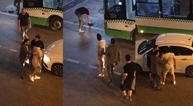 Yol vermedi diye ilk önce saldırdı, sonra silahla üzerine yürüdü