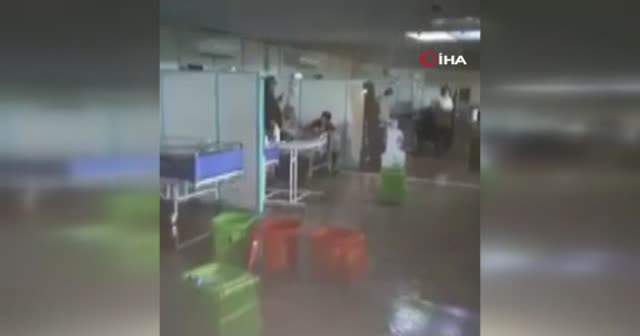 Irak’ta Covid-19 hastalarının bulunduğu hastaneyi su bastı