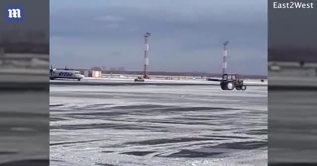 Rus kargo uçağı pisti kaçırdı, tarlaya iniş yaptı