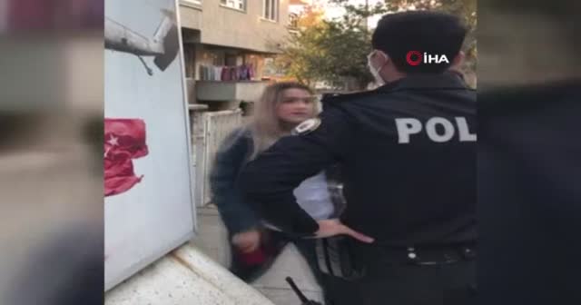Polise 'Artistliğiniz kime' diyen kadın, garsonlarla da tartışmış